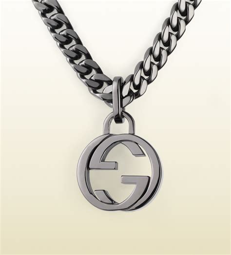 gucci interlocking g necklace in silver|gucci interlocking g silver pendant.